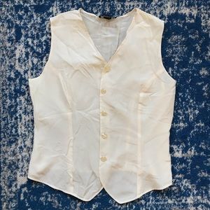 Going out of Sale-Sale!!!!  
Vintage White Washable Silk Vest